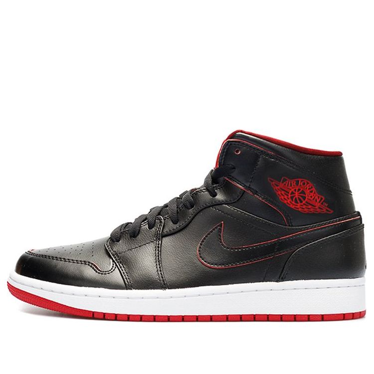 Air Jordan 1 Mid 'Black Red' 554724-028 Vintage Sportswear
