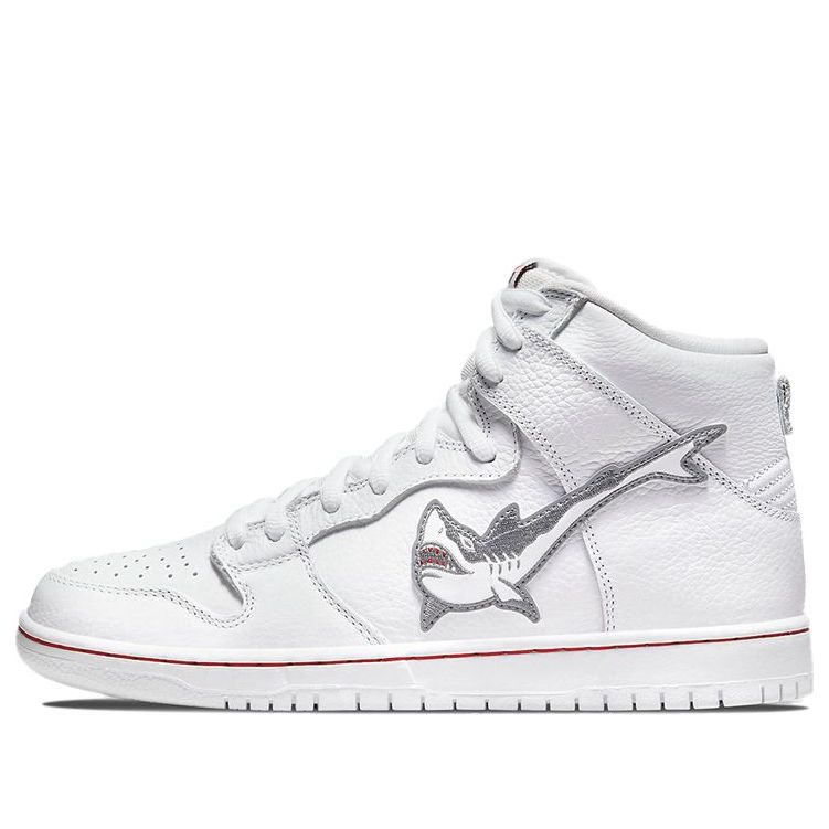 Nike Oski x SB Skateboard Dunk High Shark 'White Grey' CI2692-100 Classic Sneakers