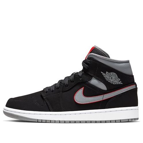 Air Jordan 1 Mid 'Black Grey' 554724-060 Classic Sneakers