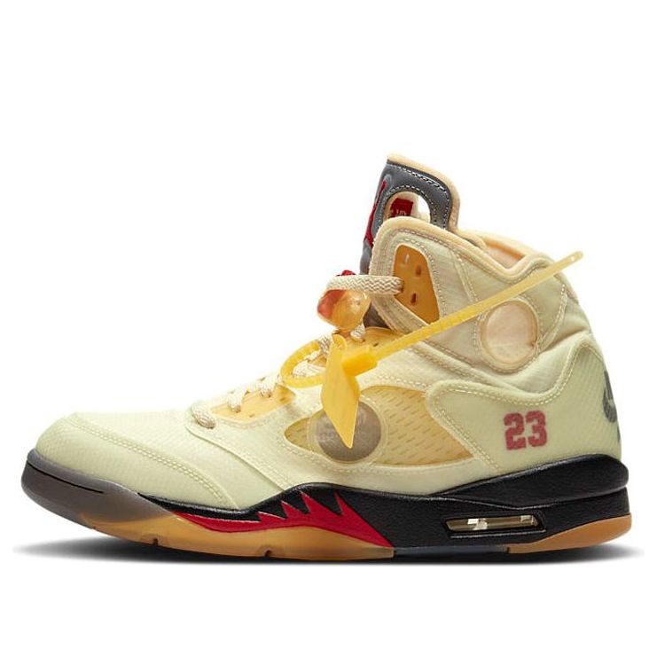 Off-White x Air Jordan 5 SP 'Sail' DH8565-100 Classic Sneakers