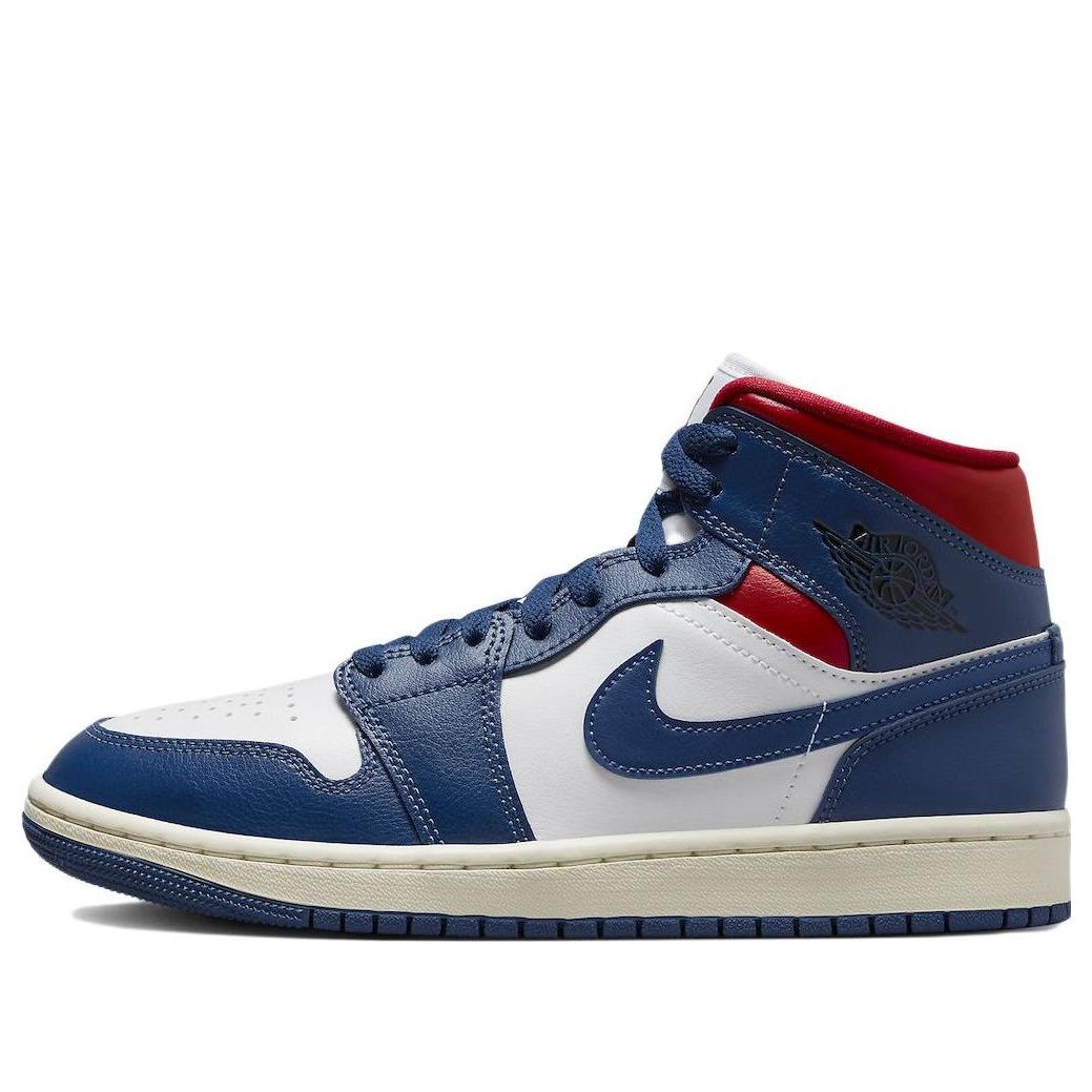 (WMNS) Air Jordan 1 Mid 'French Blue Gym Red' BQ6472-146 Classic Sneakers