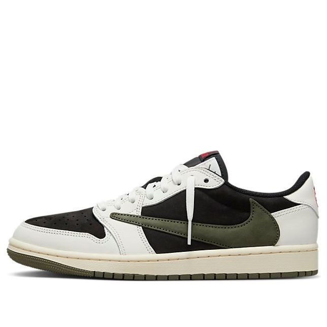 (WMNS) Air Jordan 1 Retro Low OG SP 'Travis Scott Medium Olive' DZ4137-106 Signature Shoe