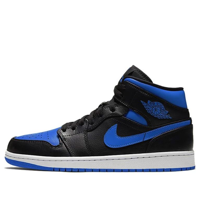 Air Jordan 1 Mid 'Black Hyper Royal' 554724-068 Cultural Kicks