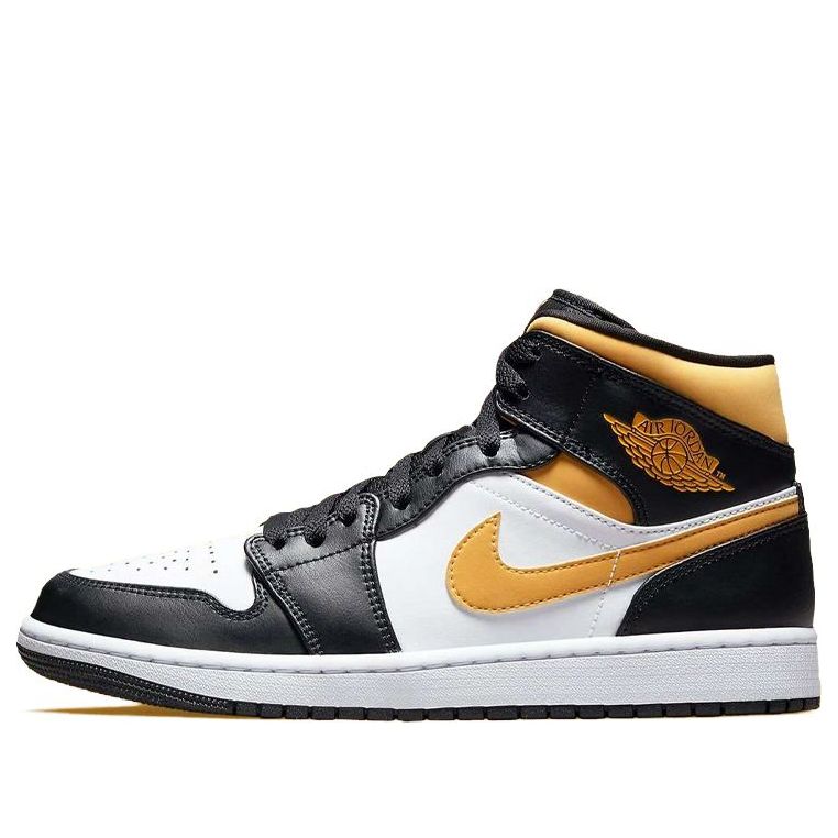 Air Jordan 1 Mid 'Black University Gold' 554724-177 Epochal Sneaker