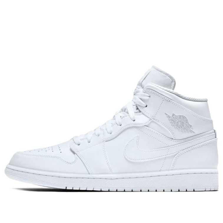 Air Jordan 1 Retro Mid 'White Pure Platinum' 554724-104 Antique Icons