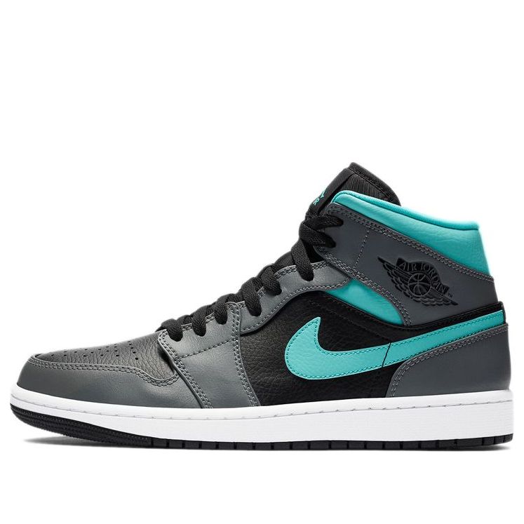 Air Jordan 1 Mid 'Grey Aqua' 554724-063 Classic Sneakers