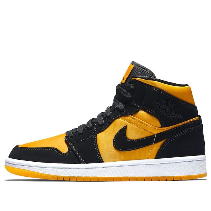 Air Jordan 1 Mid 'Black University Gold' CD6759-007 Epoch-Defining Shoes