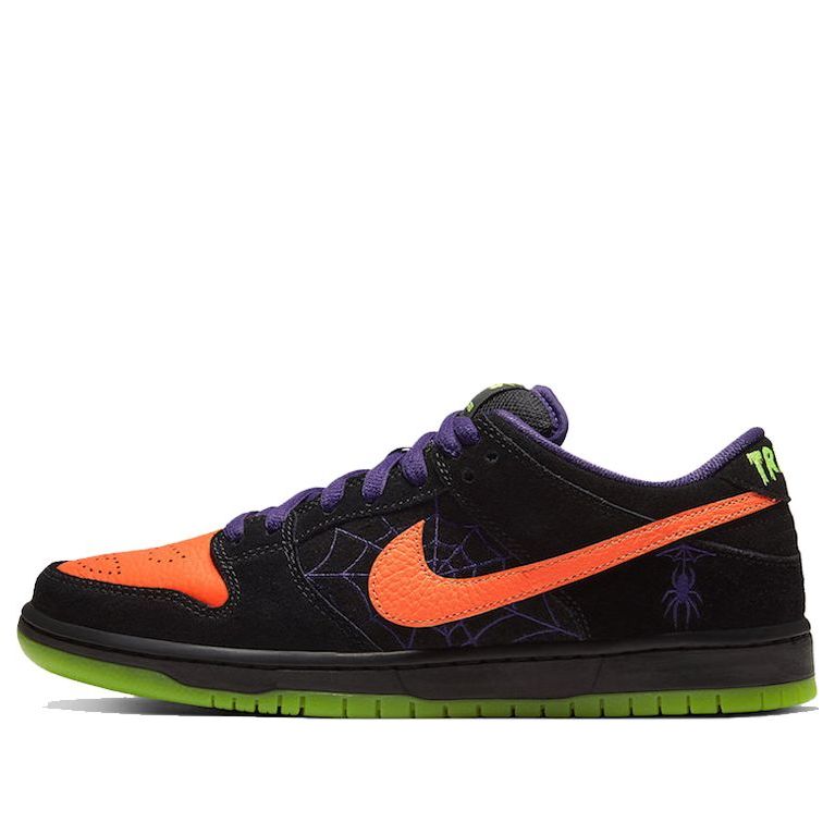 Nike SB Skateboard Dunk Low Night of Mischief 'Green Black Orange' BQ6817-006(S-BOX) Classic Sneakers