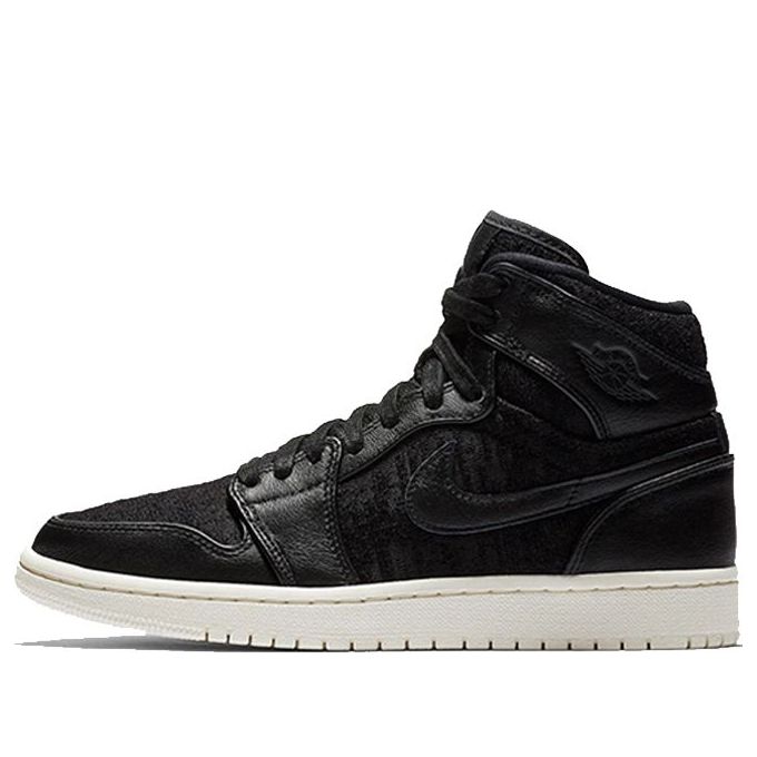 (WMNS) Air Jordan 1 Retro High Premium 'Black' AH7389-001 Signature Shoe