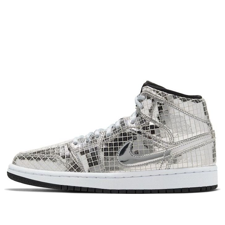 (WMNS) Air Jordan 1 Mid 'Disco Ball' CU9304-001 Iconic Trainers