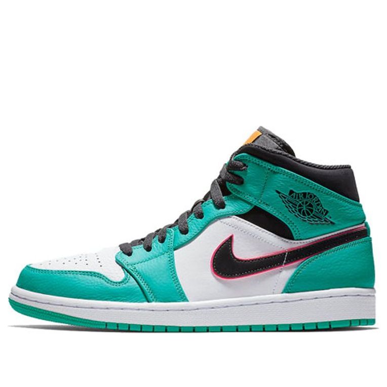 Air Jordan 1 Mid SE 'South Beach Turbo Green' 852542-306 Signature Shoe