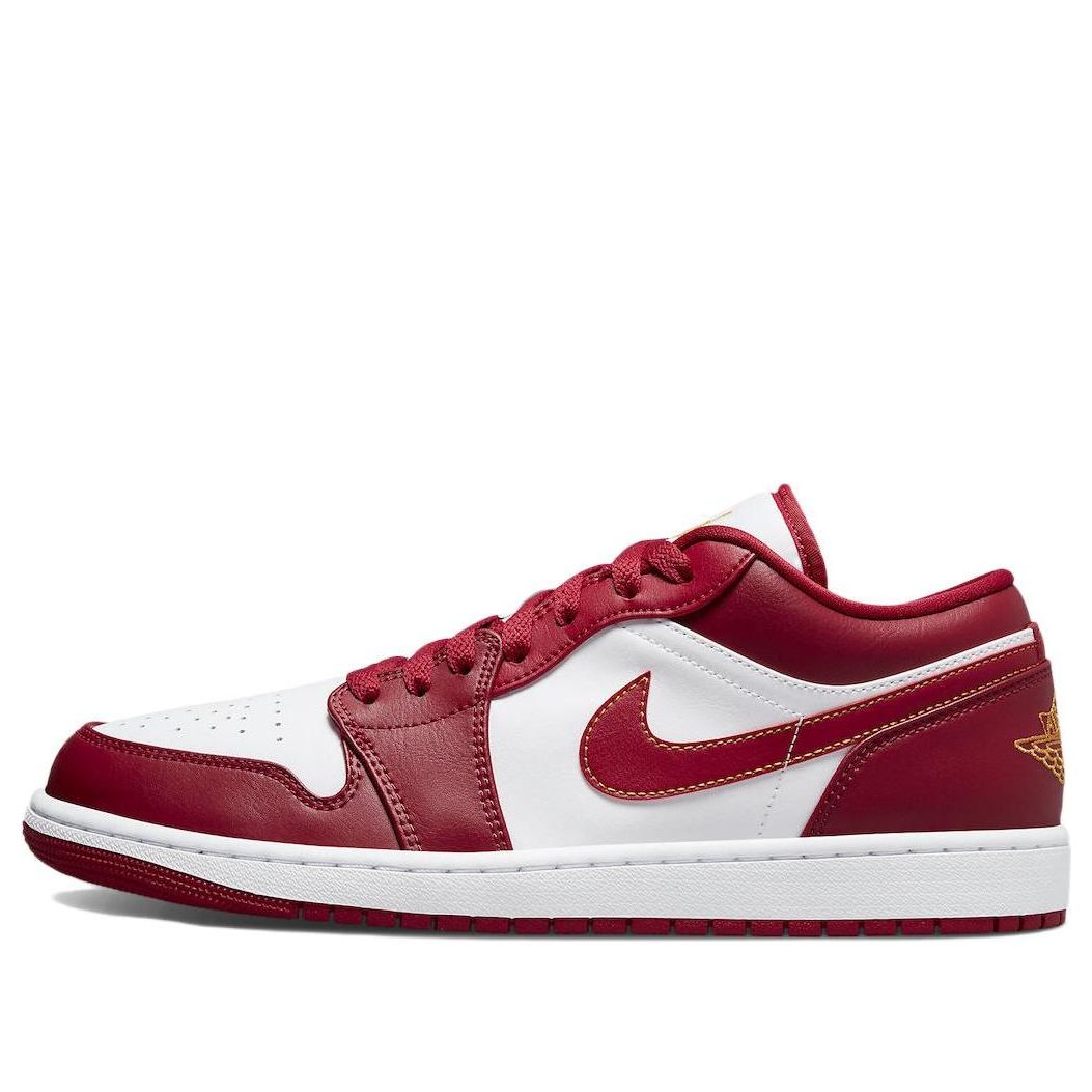 Air Jordan 1 Low 'Cardinal Red' 553558-607 Signature Shoe