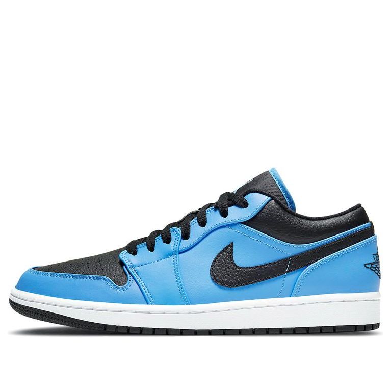 Air Jordan 1 Low 'University Blue Black' 553558-403 Signature Shoe