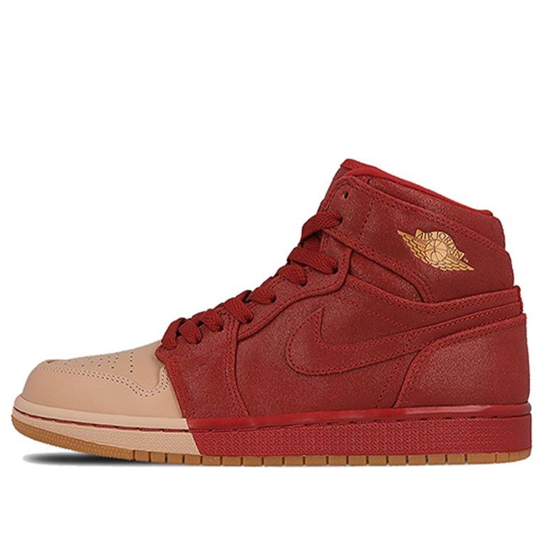 (WMNS) Air Jordan 1 Retro High Premium 'Dipped Toe Gym Red' AH7389-607 Epoch-Defining Shoes