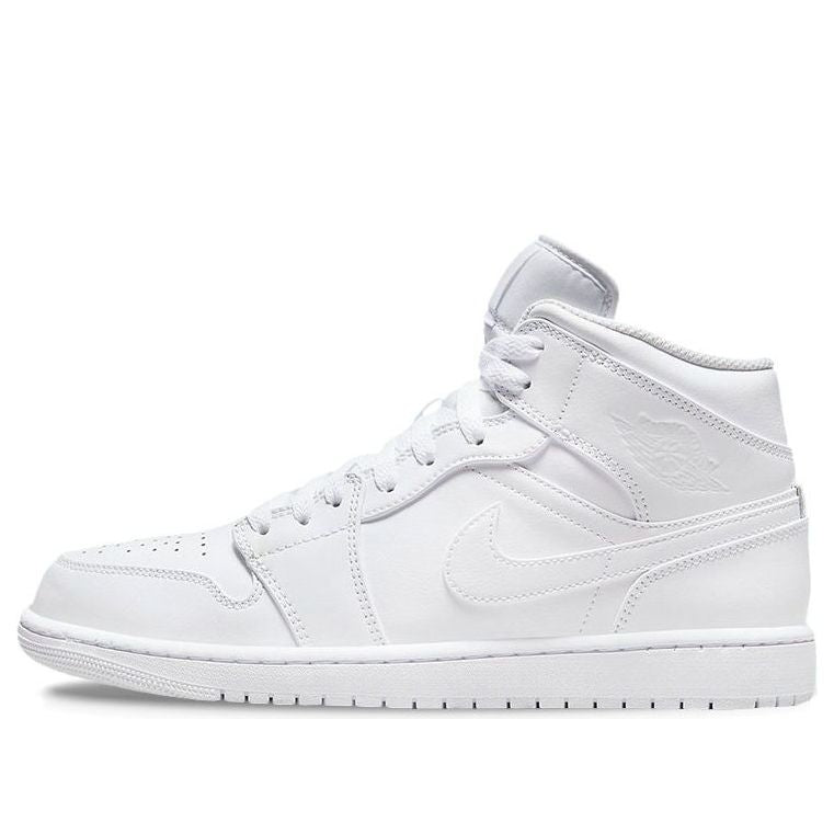 Air Jordan 1 Mid 'Triple White' 2022 554724-136 Vintage Sportswear