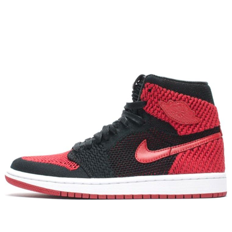 Air Jordan 1 Retro High OG Flyknit 'Bred' 919704-001 Signature Shoe