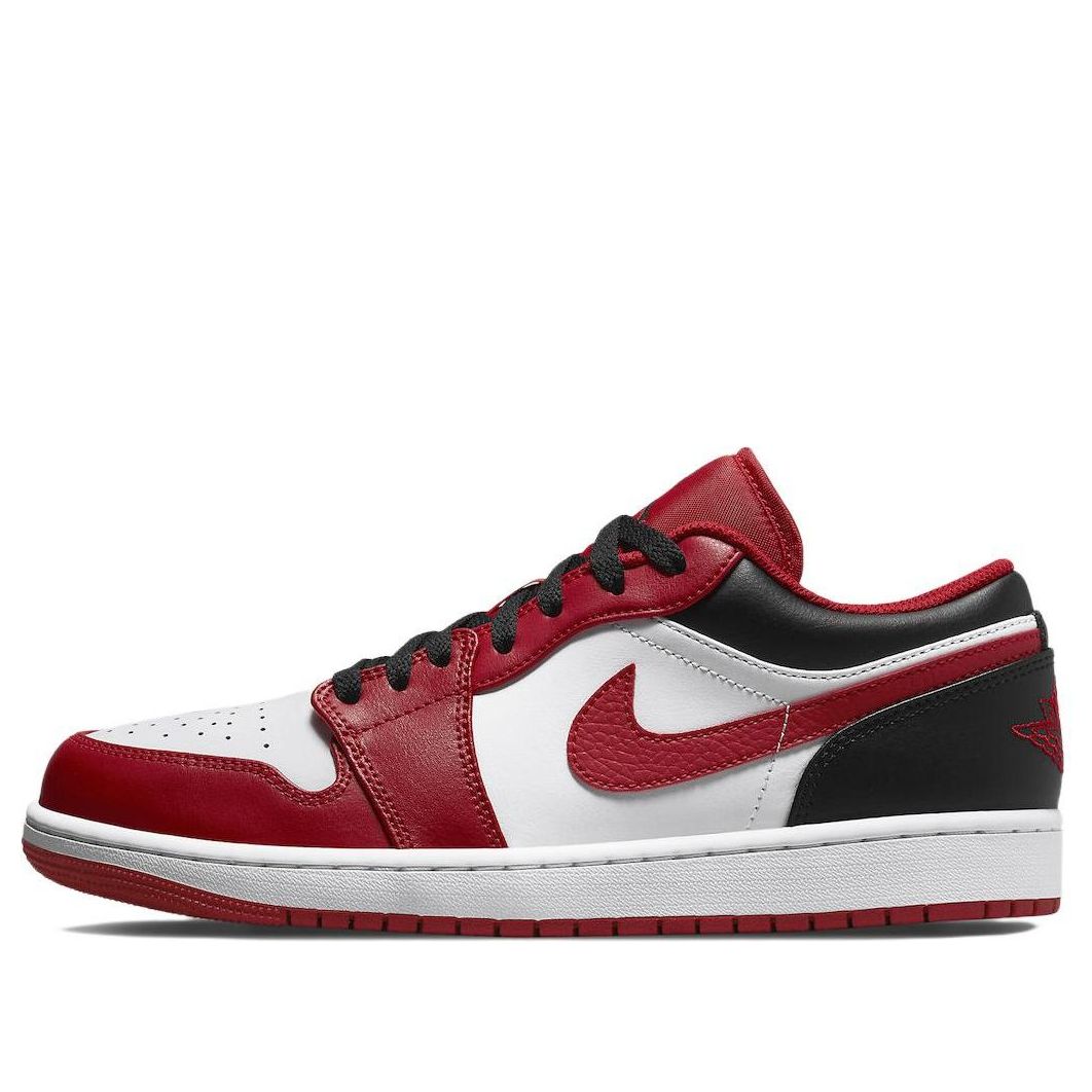 Air Jordan 1 Low 'Reverse Black Toe' 553558-163 Signature Shoe