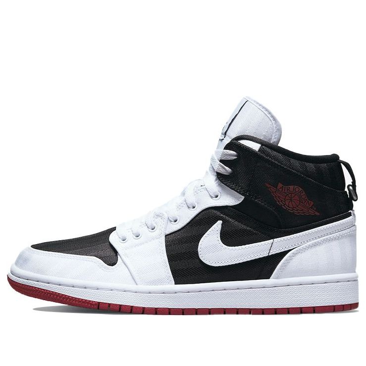 (WMNS) Air Jordan 1 Mid SE Utility 'White Black Gym Red' DD9338-016 Iconic Trainers