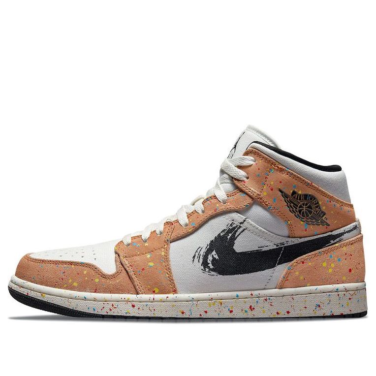 Air Jordan 1 Mid SE 'Brushstroke Paint Splatter' DA8005-100 Vintage Sportswear