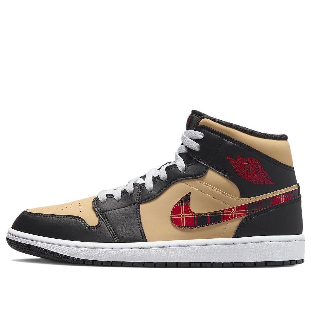 Air Jordan 1 Mid SE 'Tartan Swoosh' DZ5329-001 Vintage Sportswear