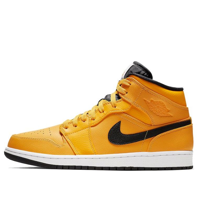 Air Jordan 1 Mid 'University Gold Black' 554724-700 Classic Sneakers