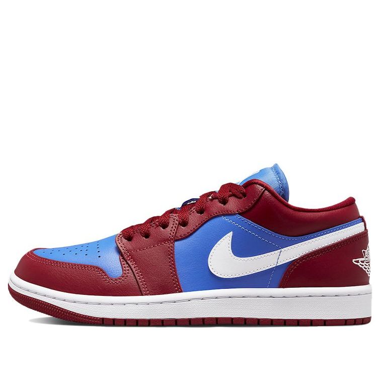 (WMNS) Air Jordan 1 Low 'Deep Red Blue' DC0774-604 Iconic Trainers