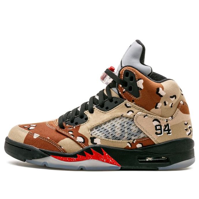 Supreme x Air Jordan 5 Retro 'Desert Camo' 824371-201 Vintage Sportswear