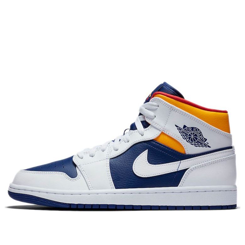 Air Jordan 1 Mid 'White Deep Royal Blue' 554724-131 Antique Icons