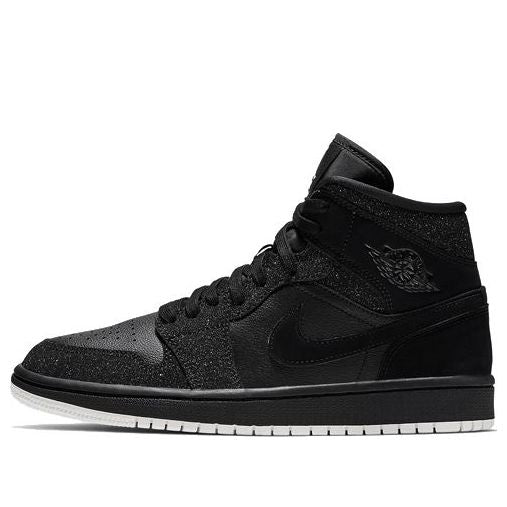 (WMNS) Air Jordan 1 Mid 'Black Glitter' BQ6472-001 Antique Icons