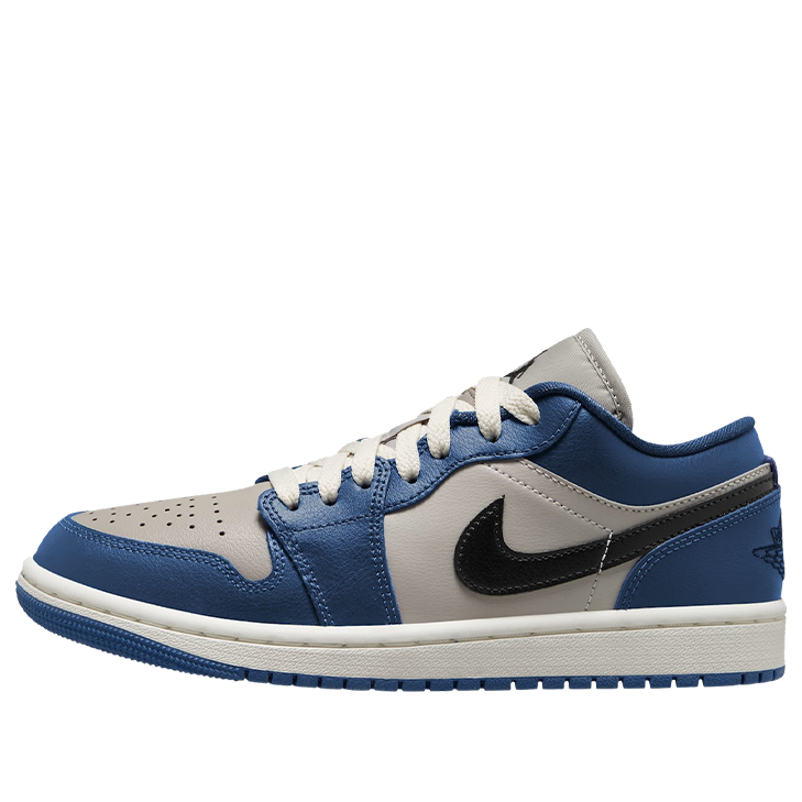 Air Jordan 1 Low 'Gray Navy Blue Black' DC0774-402 Classic Sneakers