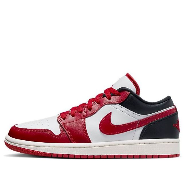 (WMNS) Air Jordan 1 Low 'White Gym Red' DC0774-160 Signature Shoe