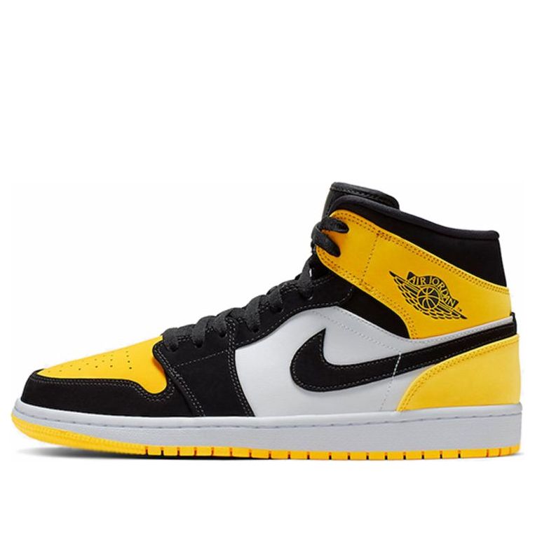 Air Jordan 1 Mid SE 'Yellow Toe' 852542-071 Signature Shoe