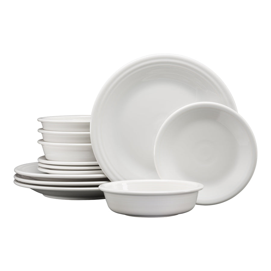 Classic Rim 12-Piece Dinnerware Set, Service for 4