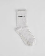 Pilates Grip Socks - Light Grey Melange
