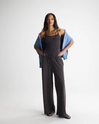 Slub Lounge Trousers - Coffee Bean