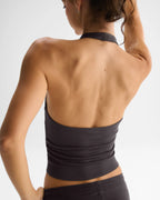 Soft Modal Halter Neck Tank Top - Coffee Bean