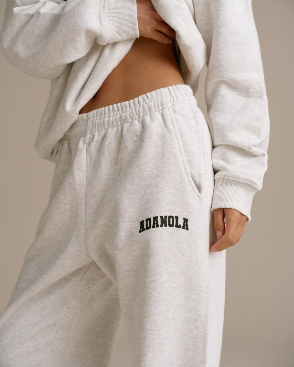 Varsity Sweatpants - Light Grey Melange/Black