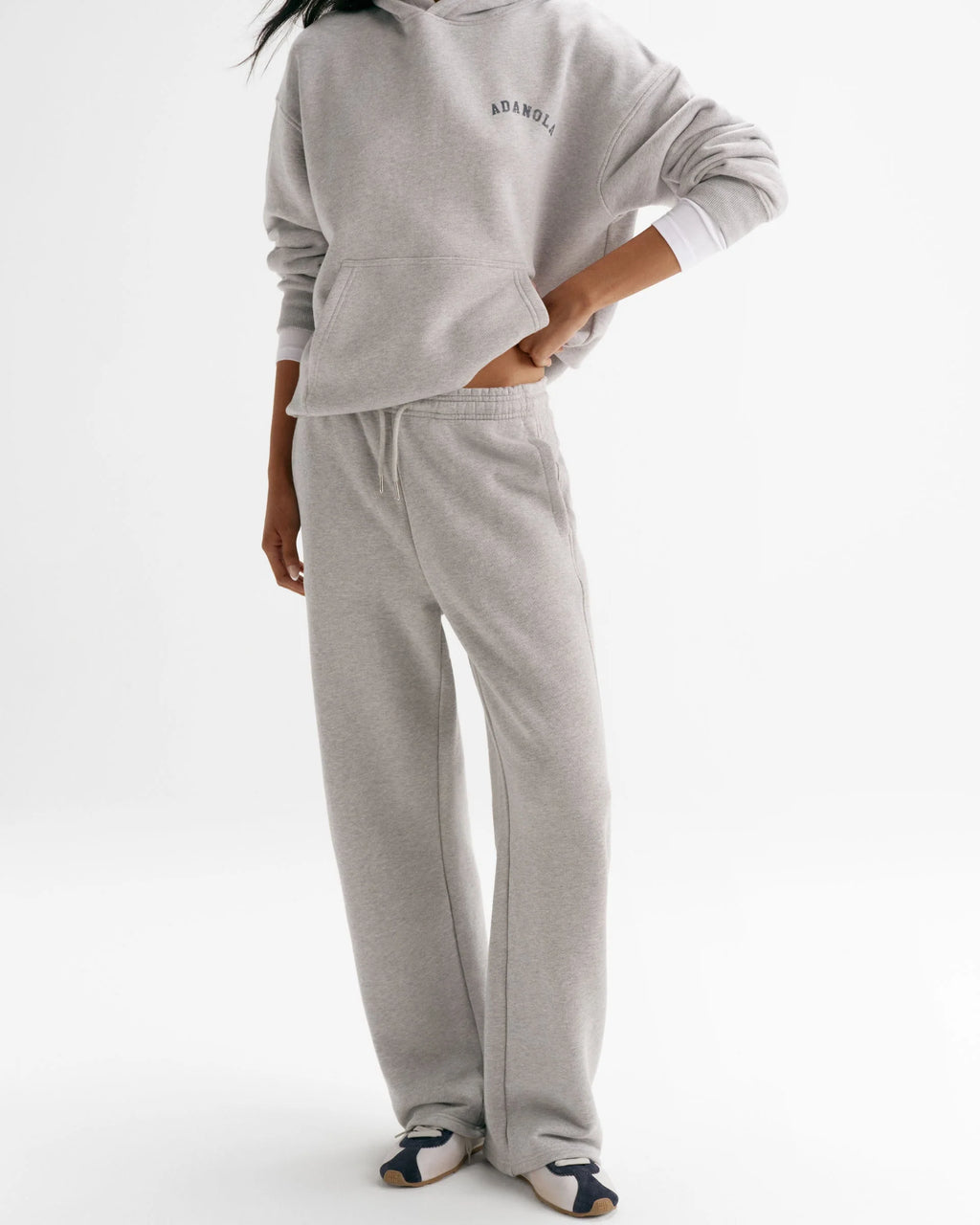 Adanola Straight Leg Sweatpants - Heather Grey