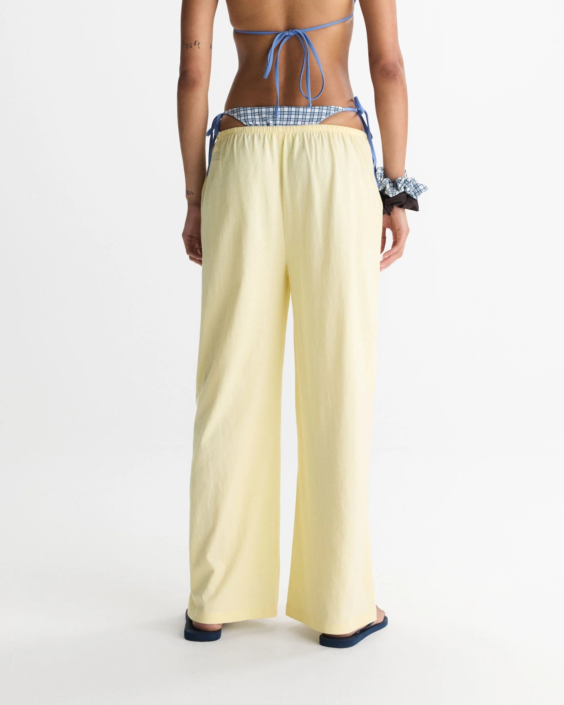 Slub Lounge Trousers - Buttercream
