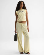 Linen Blend Pants - Buttercream