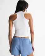Soft Modal Rib Tank Top - White
