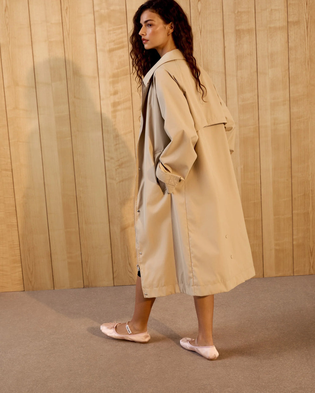 Technical Trench Coat - Beige