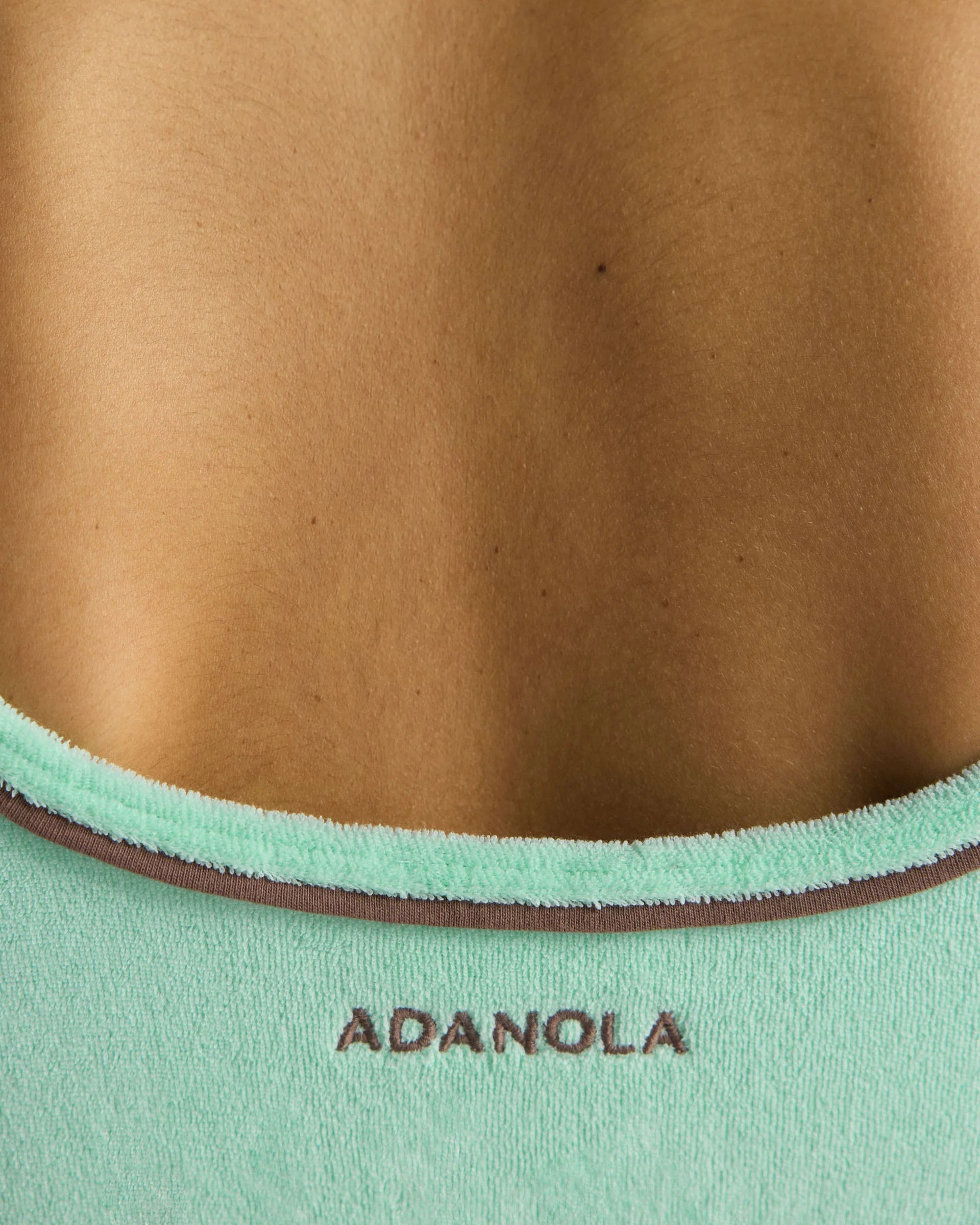 Terry Towelling Bralette - Mint Green