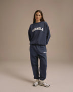 Varsity Oversized Sweatshirt - Washed Midnight Blue
