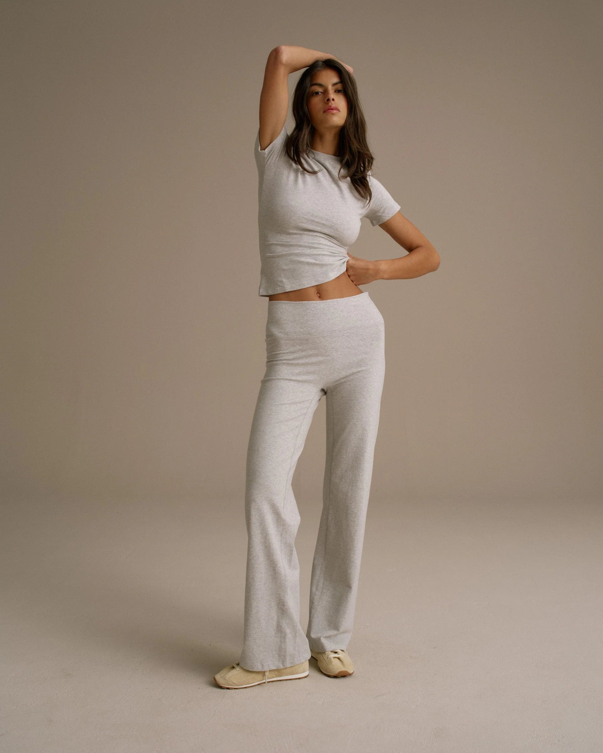 Cotton Yoga Pant - Grey Melange