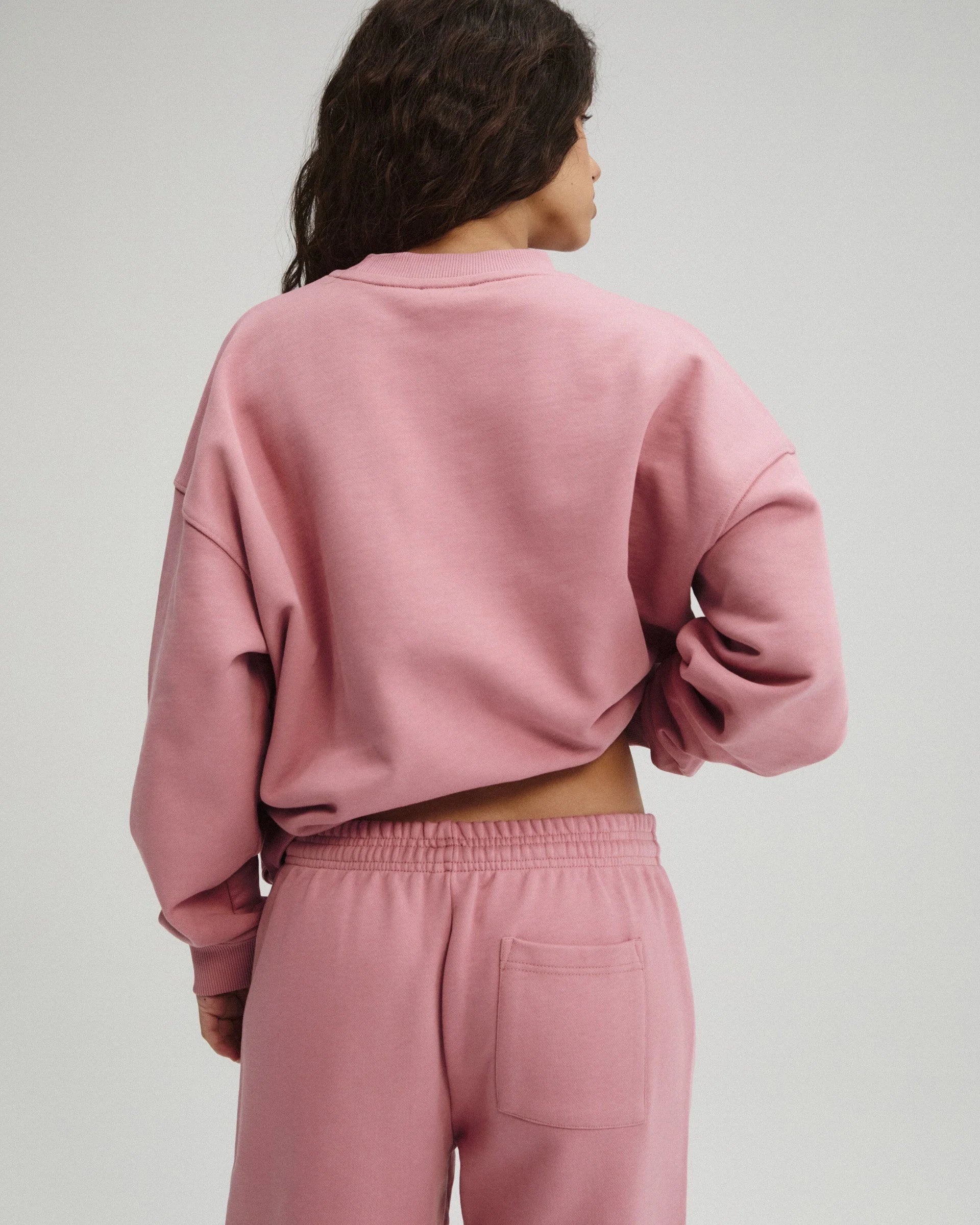 AS Chain Stitch Oversized Sweatshirt - Dusty Pink