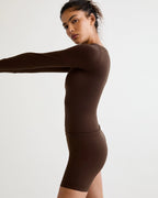 Classic Seamless Long Sleeve Top - Chocolate Brown