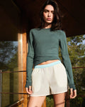 Modal Long Sleeve Technical Top - Sea Green