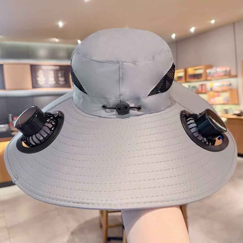 Solar Dual-Fan Cooling Hat