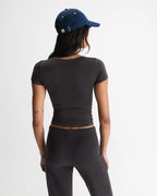 Seamless Short Sleeve Top - Coffee Bean